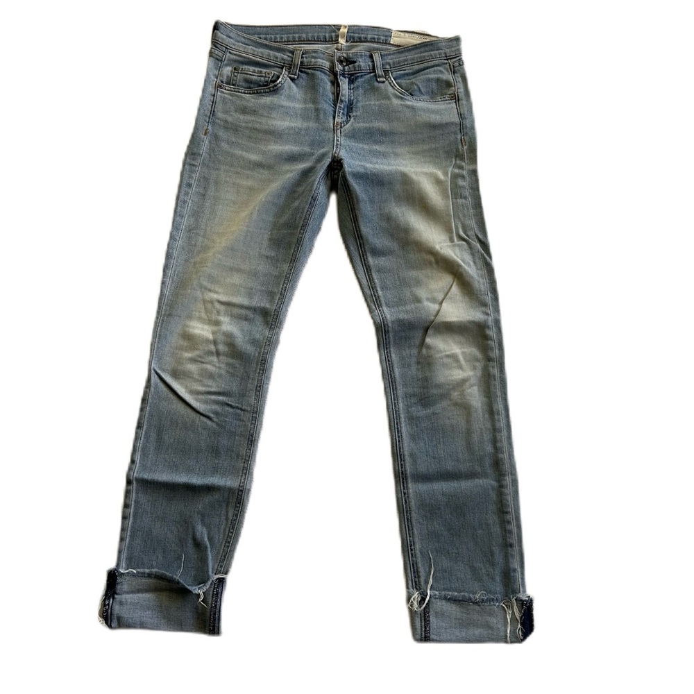 rag & bone Dre Slim Low-Rise Boyfriend Jeans Clean Portland • Size 26